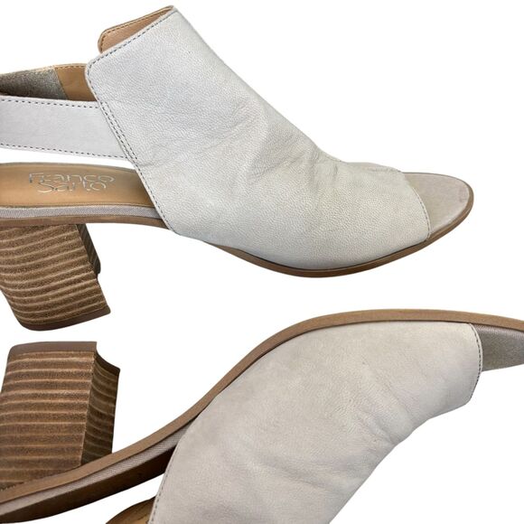 Franco Sarto Helix Peep Toe Sling Back Stacked Heel Sandal Women’s 9.5 Cashmere - Picture 7 of 8